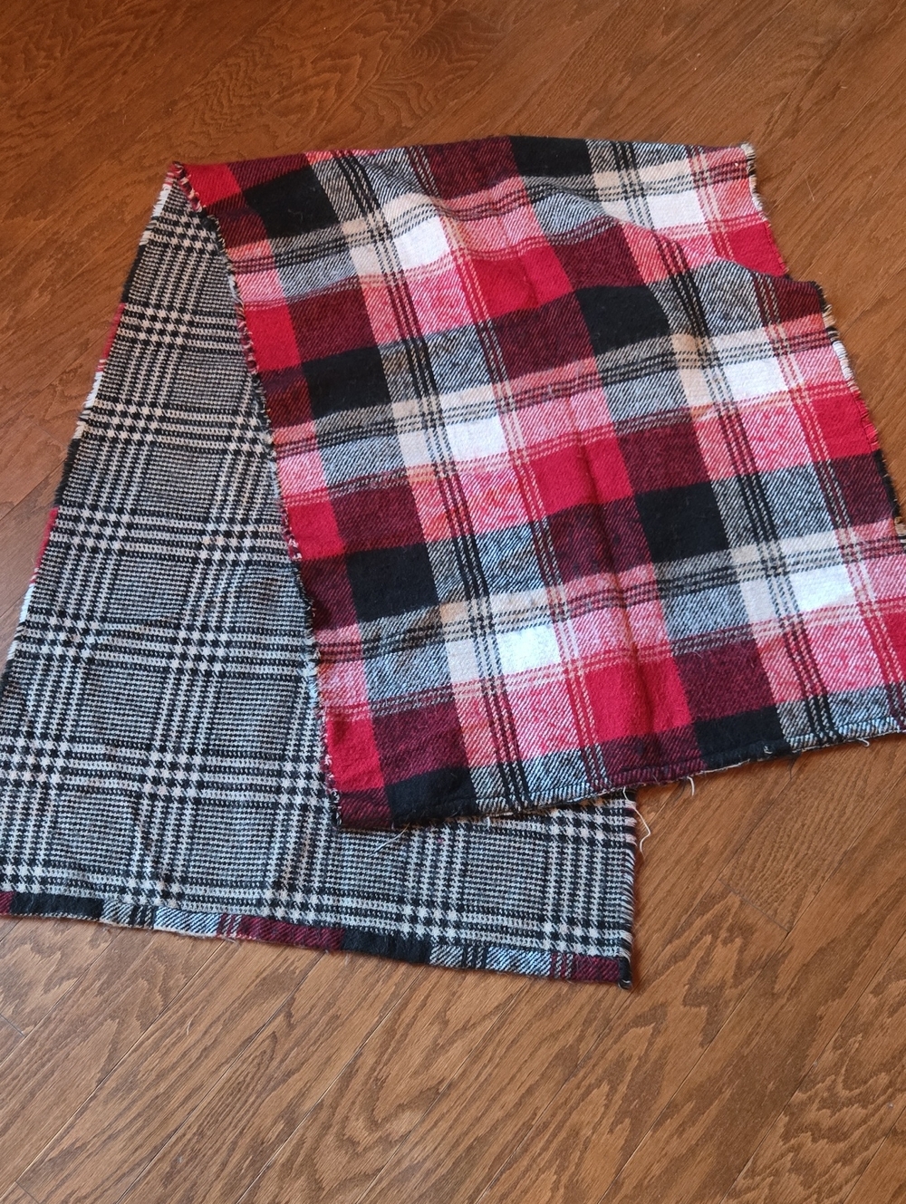 Red and Black Plaid Skirt - Unbranded